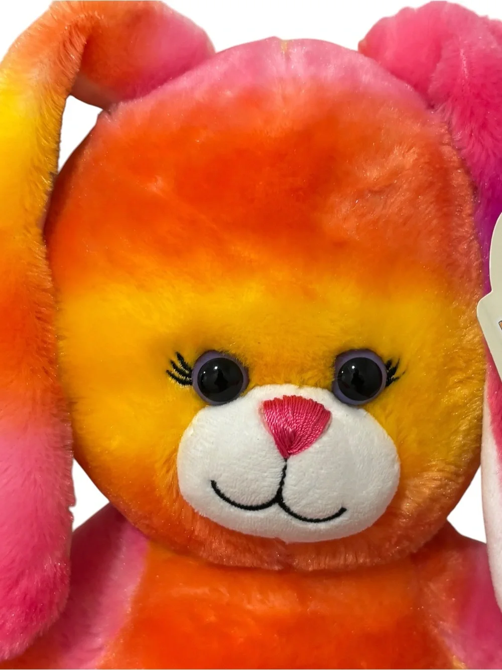 Build-A-Bear Multicolor Tie-Dye Bunny Plush - Orange yPink Yellow Purple